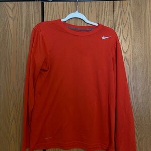 Nike Dri-FIT Red Orange Performance Top